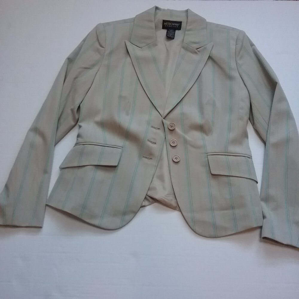 Metrostyle S-T-R-E-T-C-H Stylish Single-Breasted … - image 4